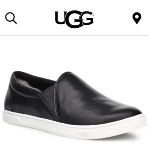 UGG Leather Slip-On Sneakers